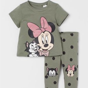 H&M Baby 6 months Cotton Matching Minnie Mouse Top & Tights